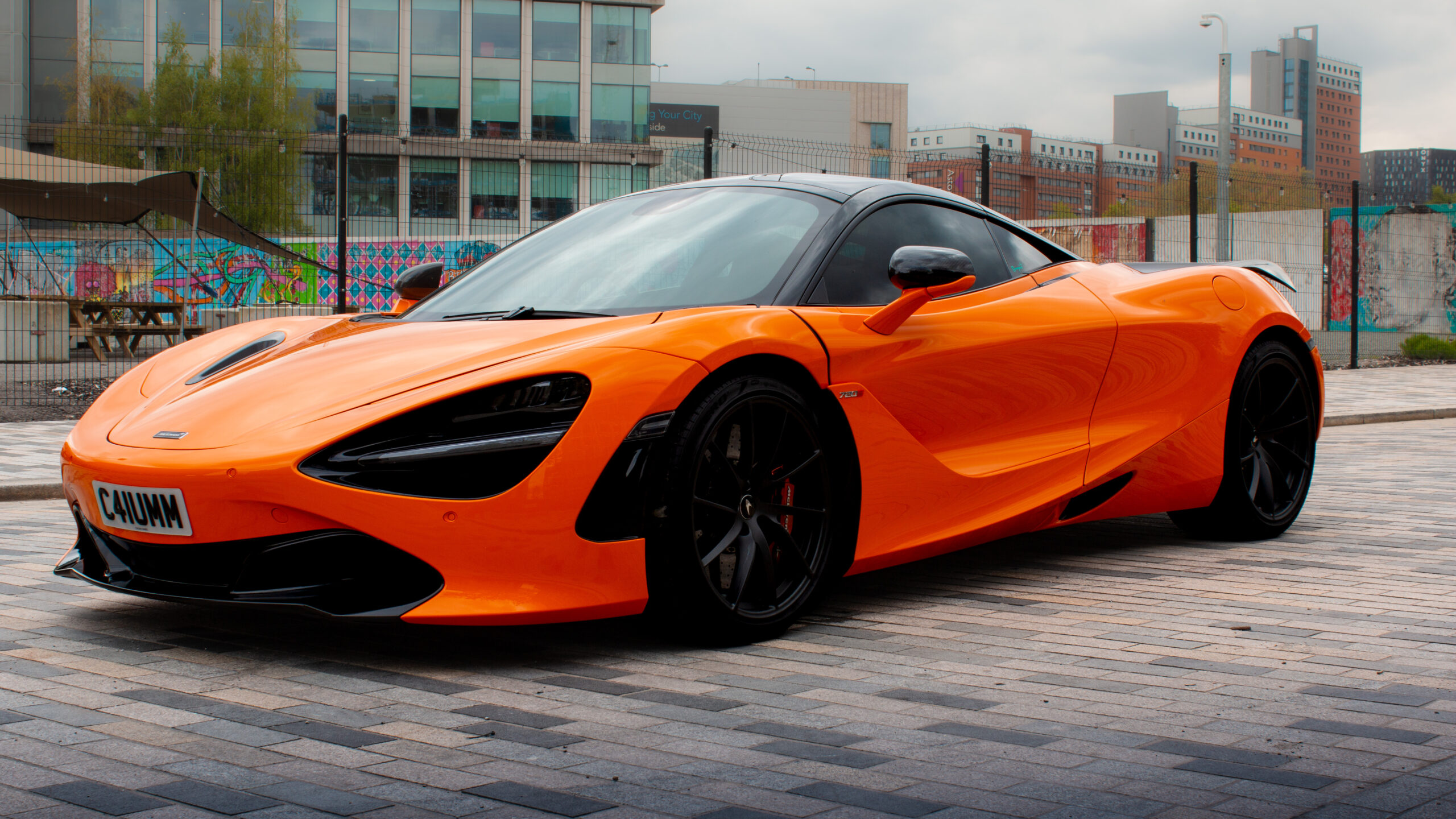 McLaren 720S Gloss Black Wrap Carbon Fibre Birmingham