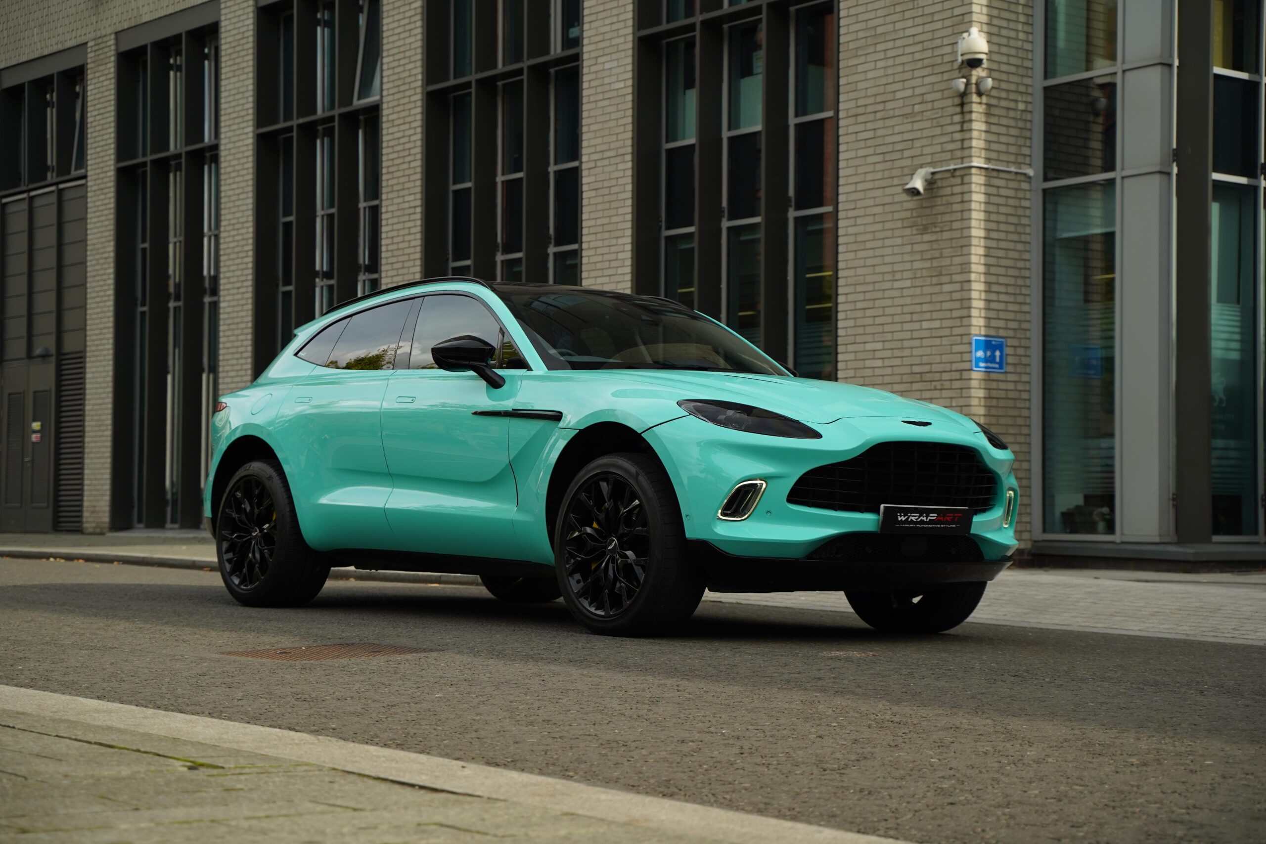 Aston Martin DBX Tiffany Blue Wrap Birmingham