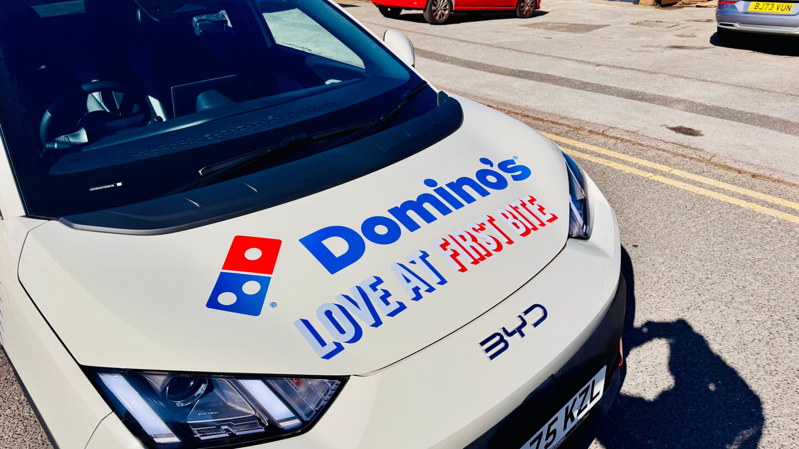Dominos Fleet Branding BYD Electric Vehicle Birmingham