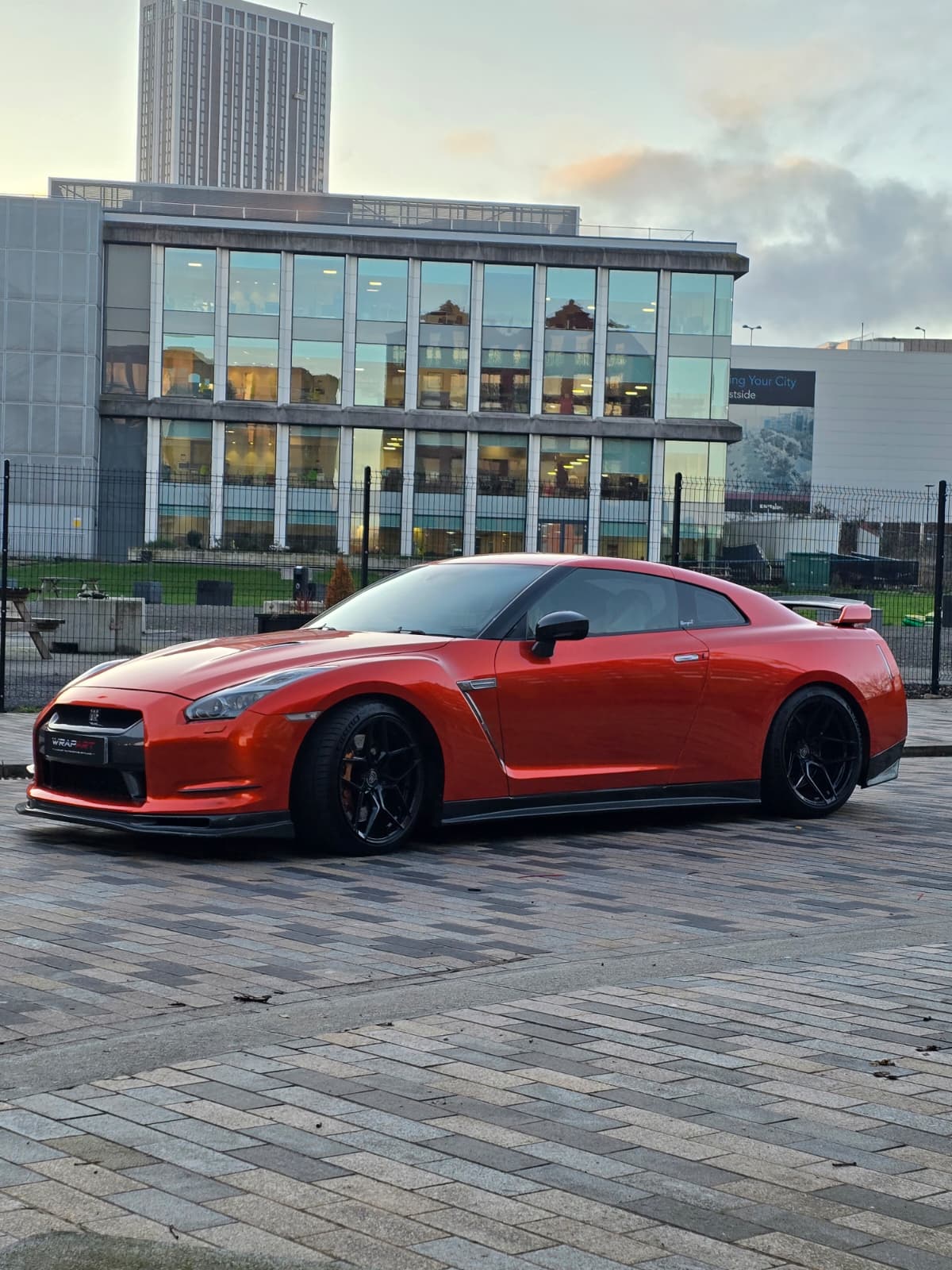 Nissan GT-R Orange Colour Change Wrap Birmingham