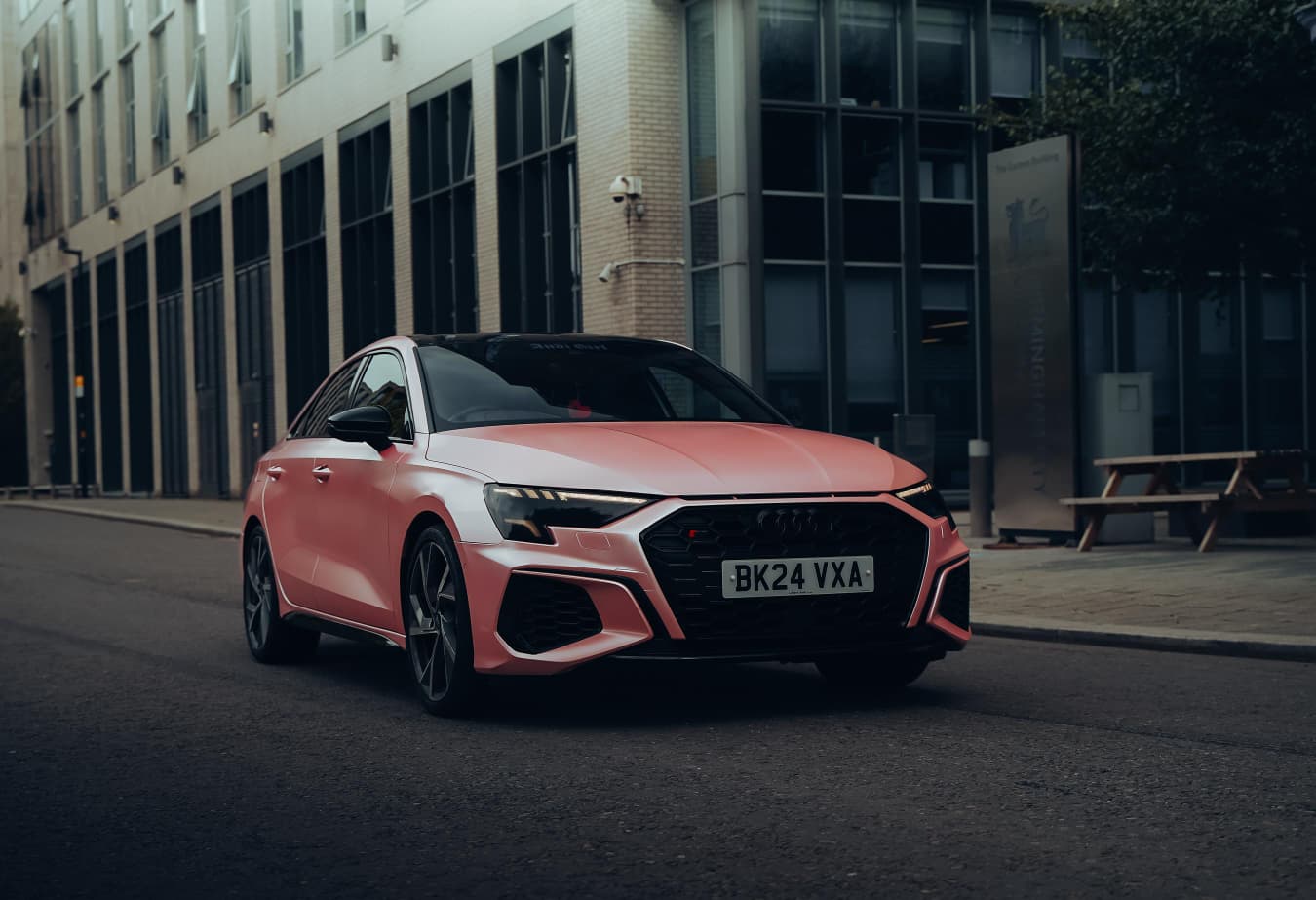 Audi S3 Satin Sakura Pink Colour Change Wrap Birmingham