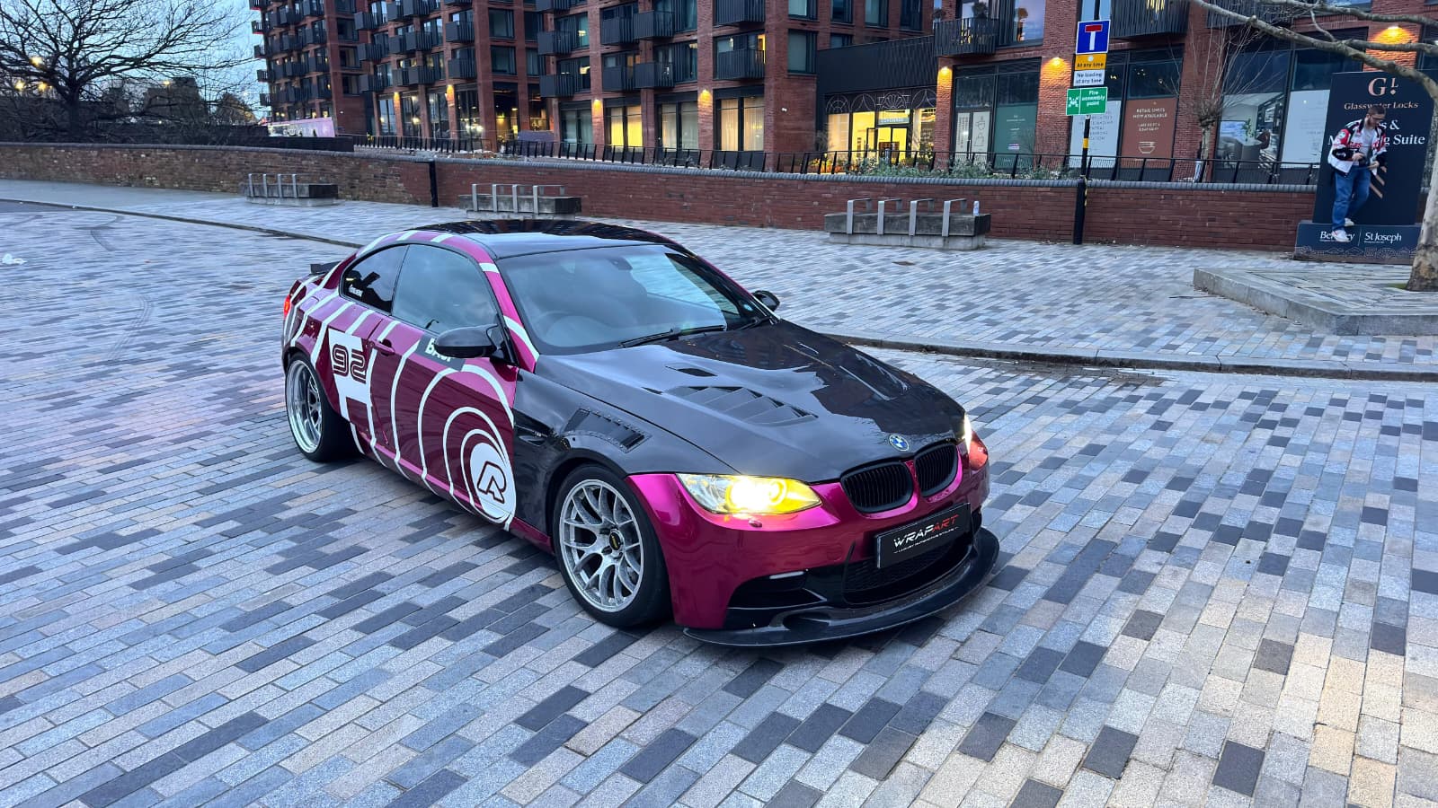BMW E92 Carbon Fibre Purple Wrap Birmingham Wrapart