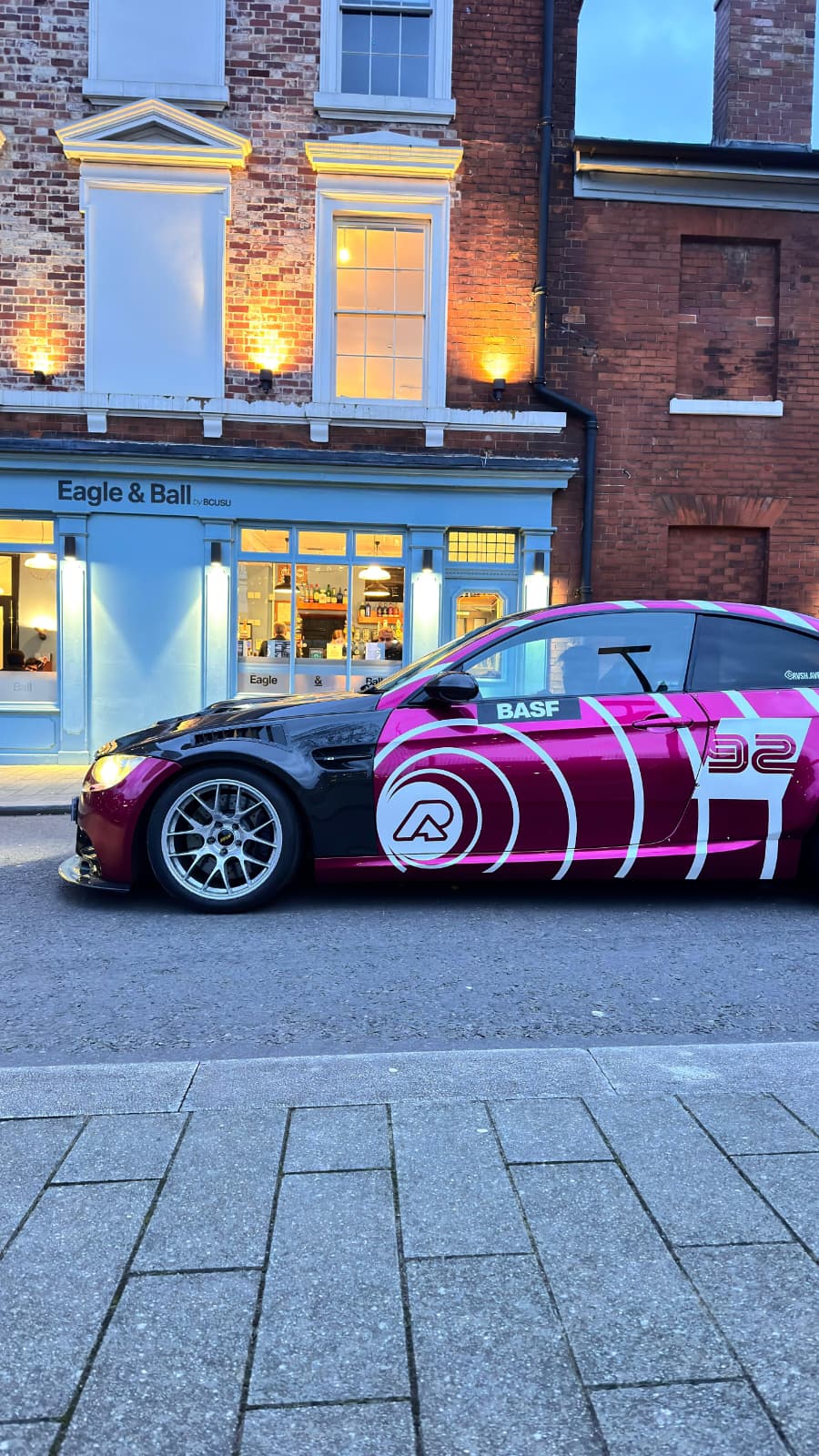 BMW E92 Bespoke White Livery Purple Wrap Birmingham
