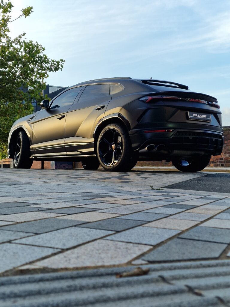 Lamborghini Urus Satin Black Wrap, Body Kit and Red Caliper Paint in Birmingham