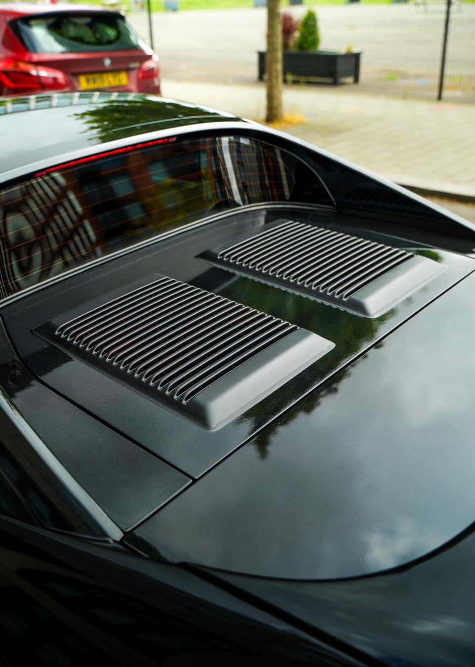 Toyota MR2 Metallic Black Wrap Rear View