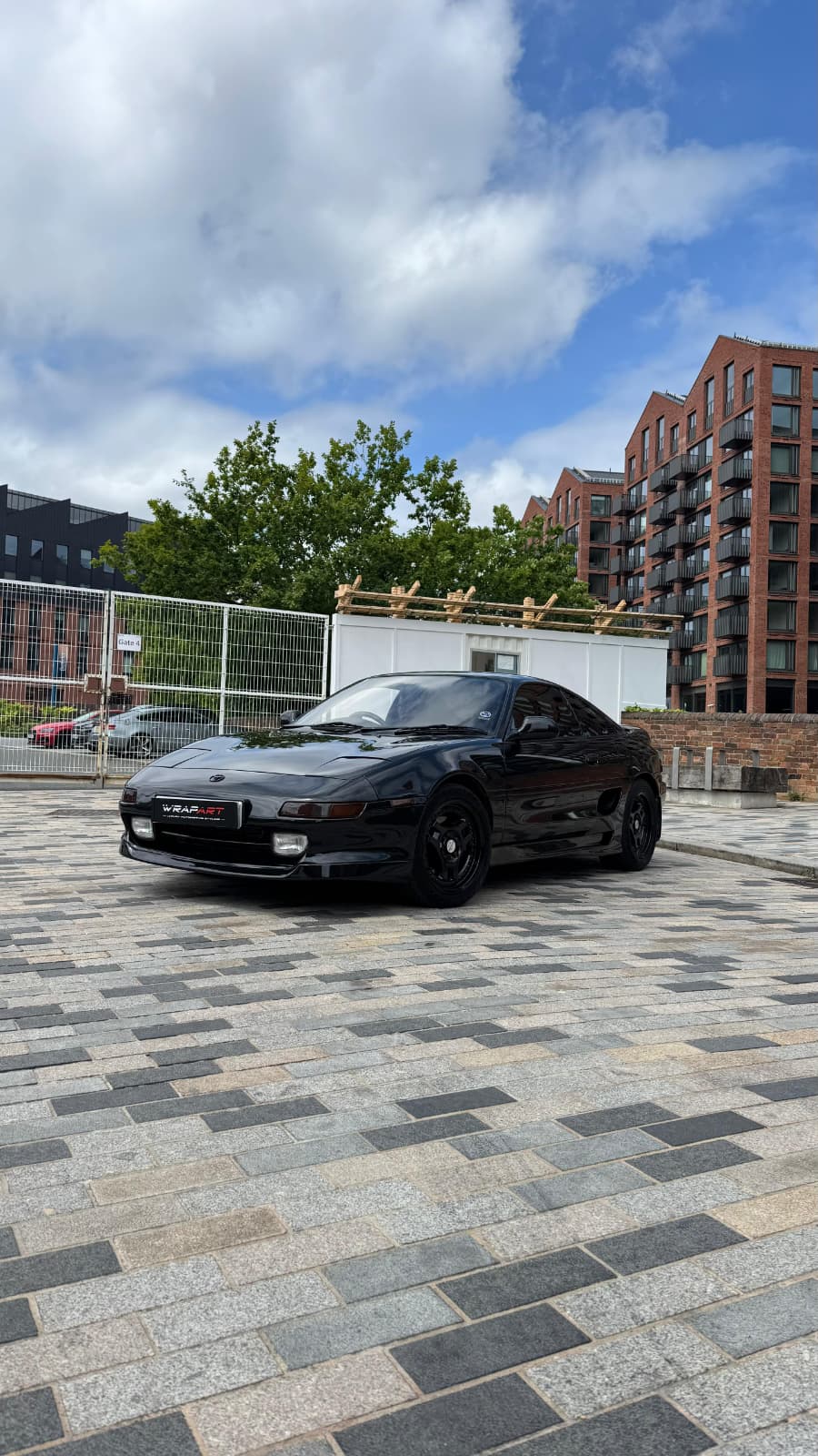 Toyota MR2 Metallic Black Wrap Detail