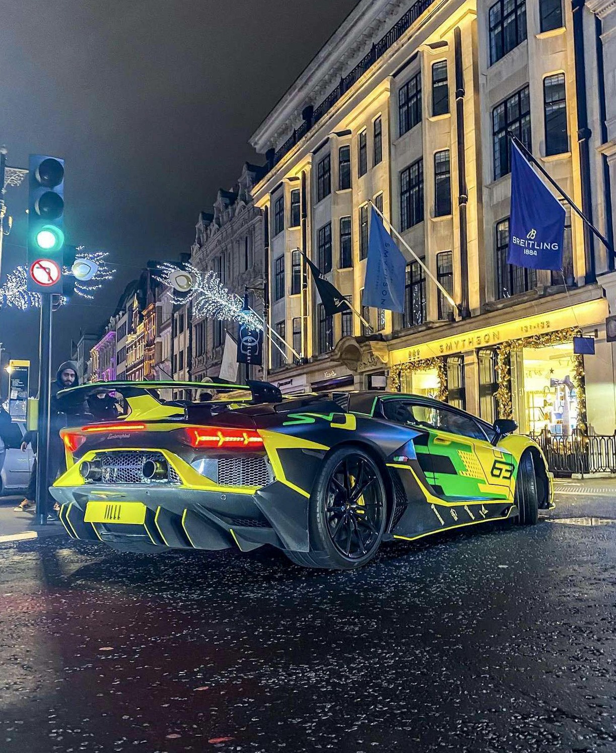Detail of Lamborghini SVJ 63 race graphics