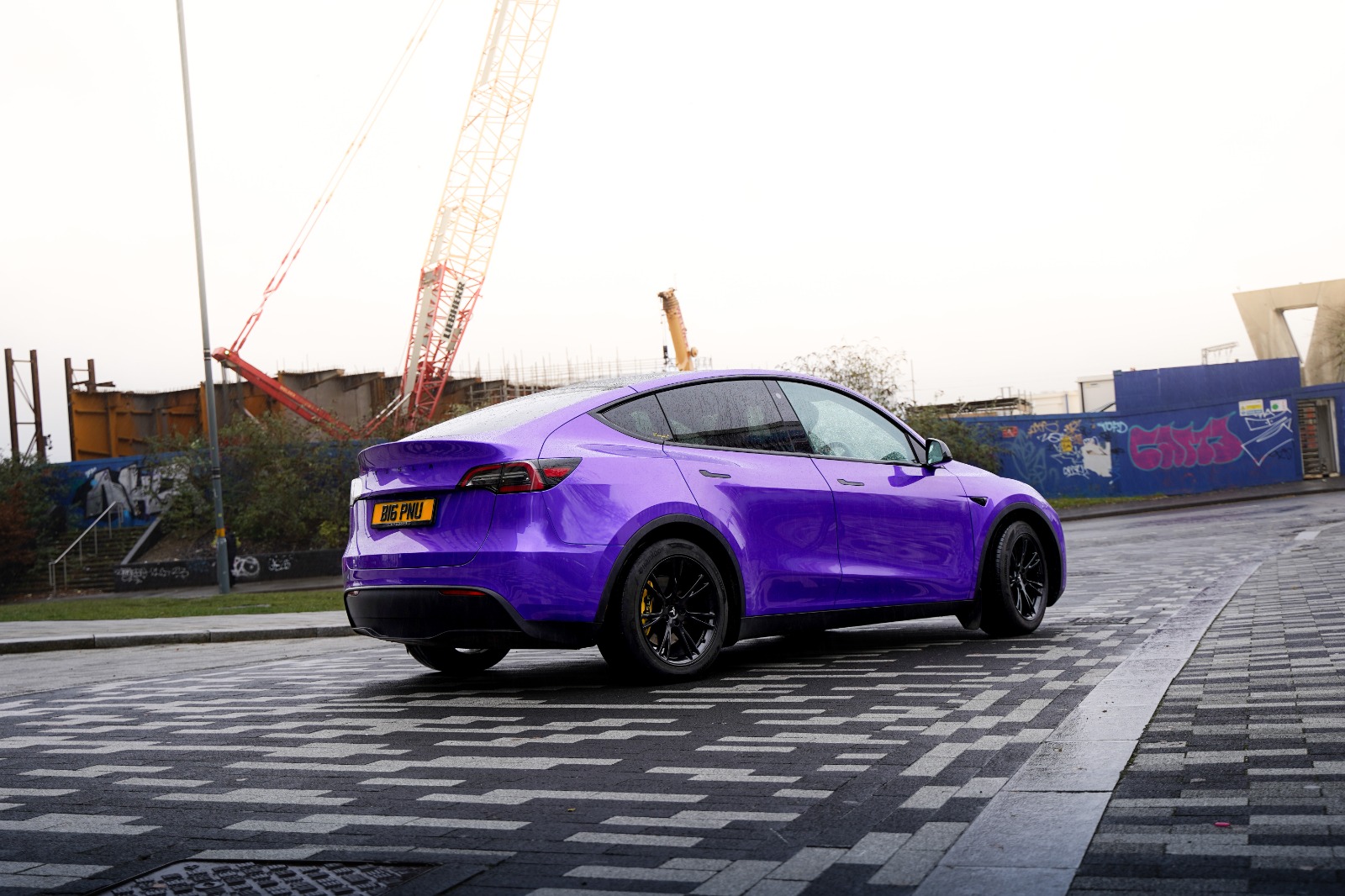 Tesla Full Wrap in Passionate Purple Gloss in Birmingham 5