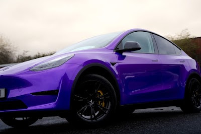 Tesla Full Wrap in Passionate Purple Gloss in Birmingham 2